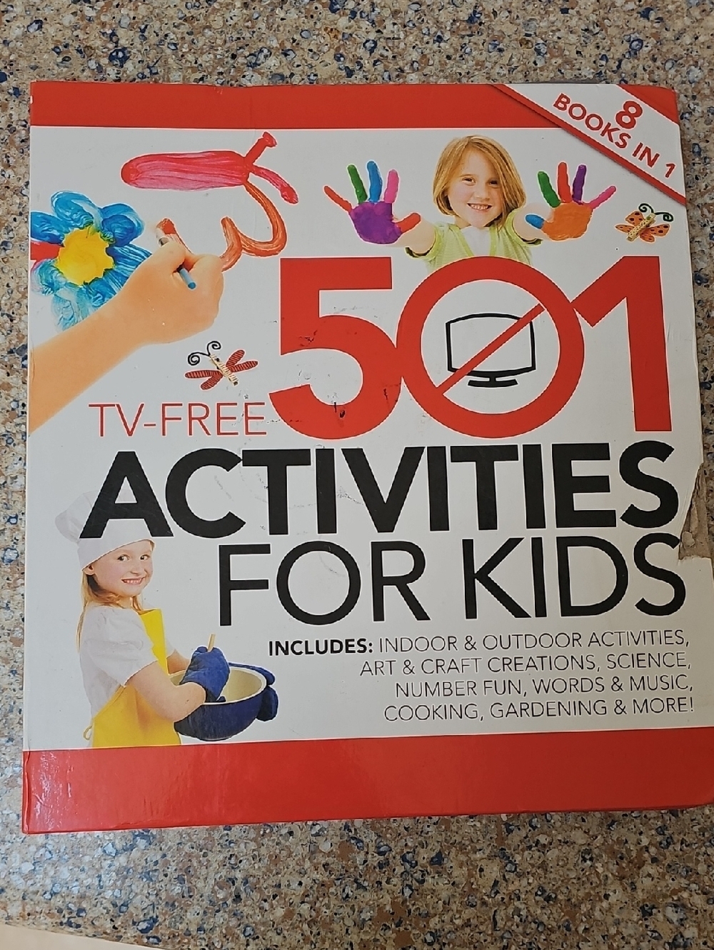 TV-Free 501 Activities for Kids - Activity Book in Red & White